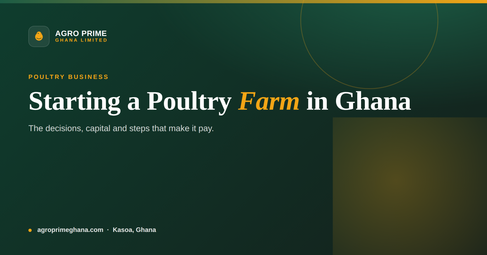 Starting a Poultry Farm in Ghana: A Beginner's Guide — Agro Prime Ghana