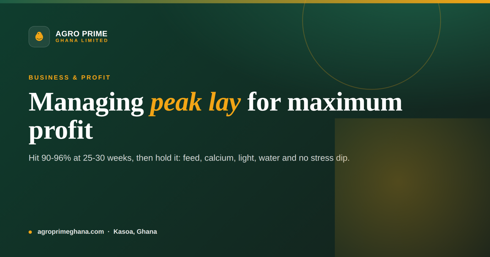 Managing Peak Lay in Layers: A Ghana Guide — Agro Prime Ghana