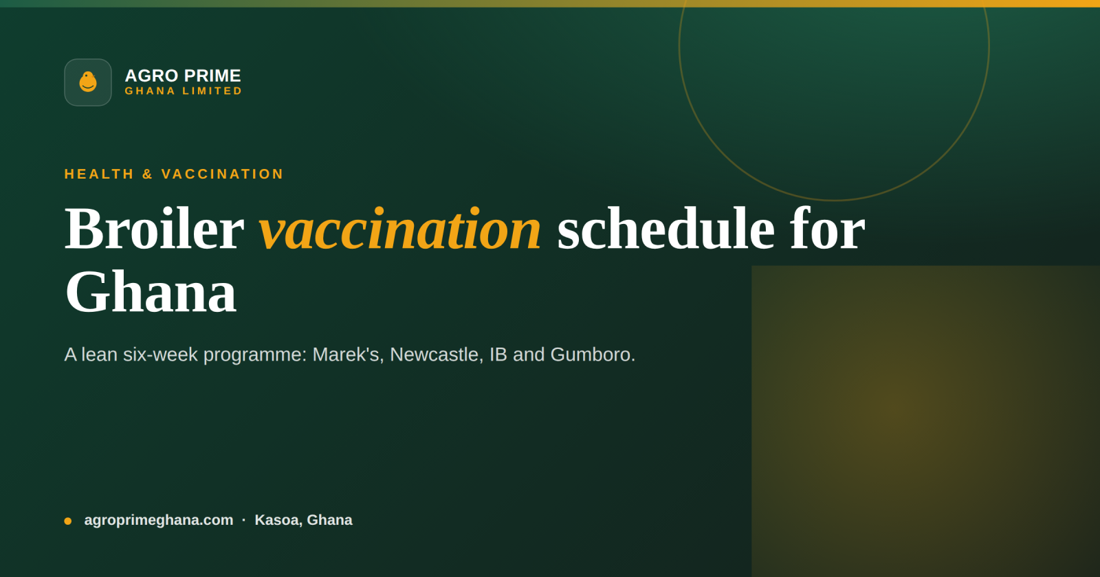 Broiler Vaccination Schedule for Ghana — Agro Prime Ghana