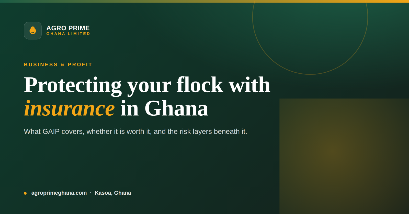 Poultry Farm Insurance in Ghana — Agro Prime Ghana