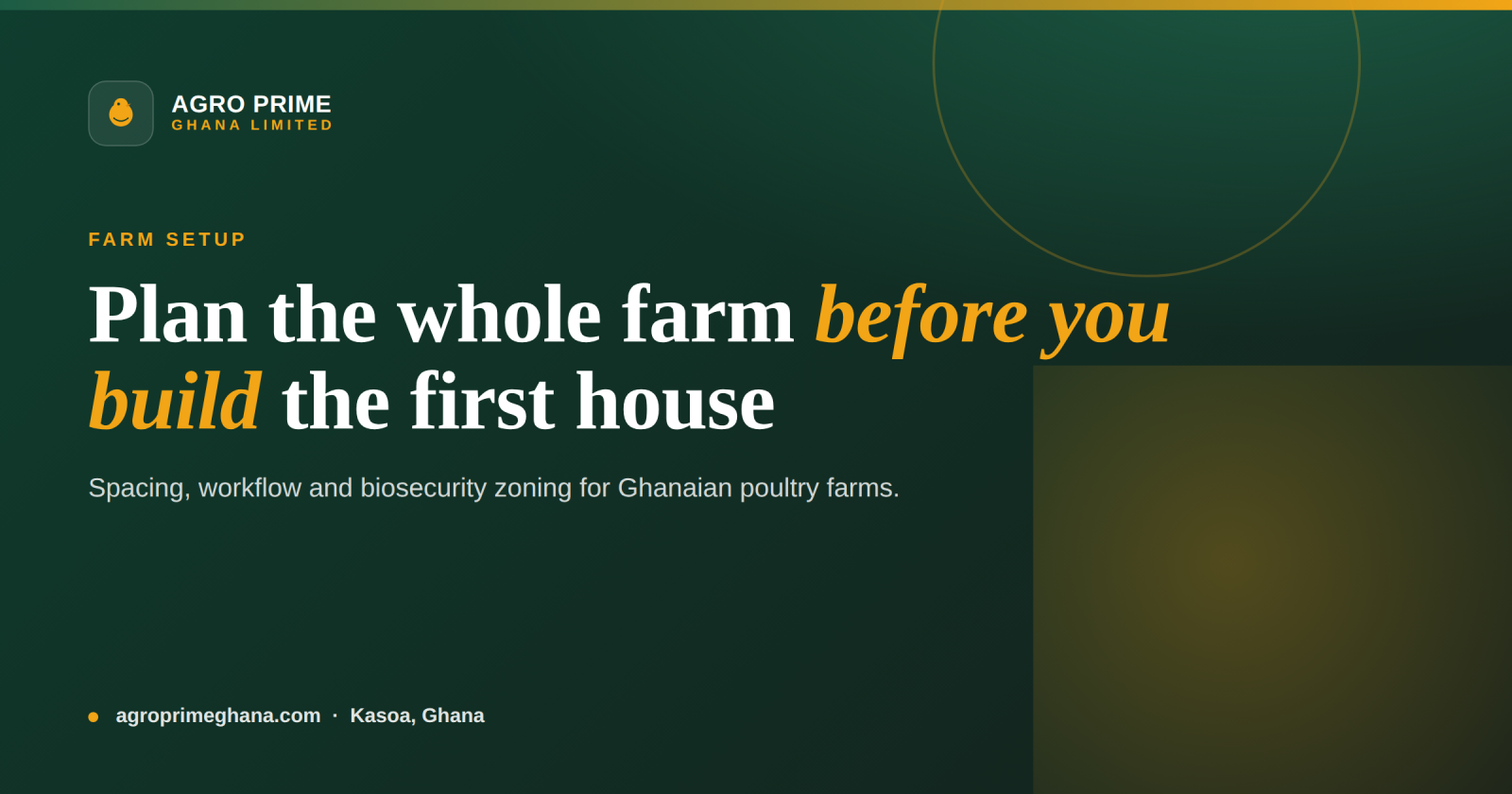 Poultry Farm Layout and Design in Ghana — Agro Prime Ghana