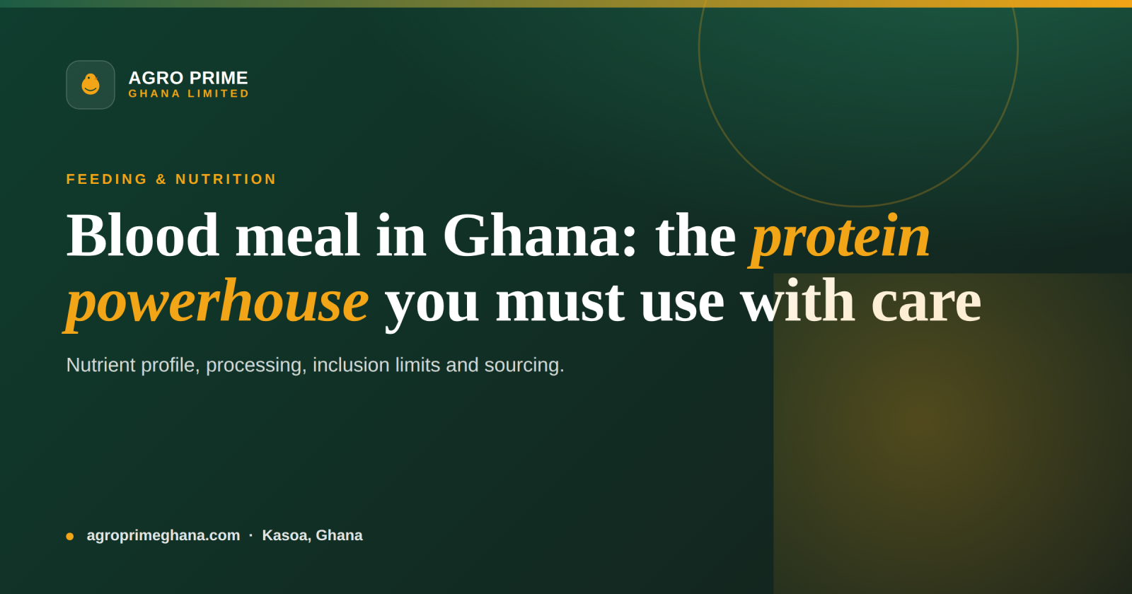 Blood Meal in Poultry Feed in Ghana — Agro Prime Ghana