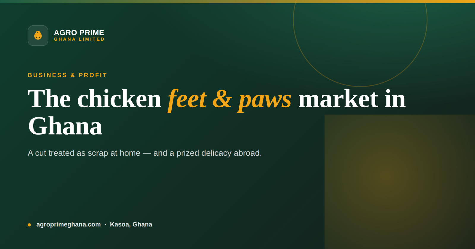 Chicken Feet & Paws Market in Ghana: Local Demand & Export Interest — Agro Prime Ghana