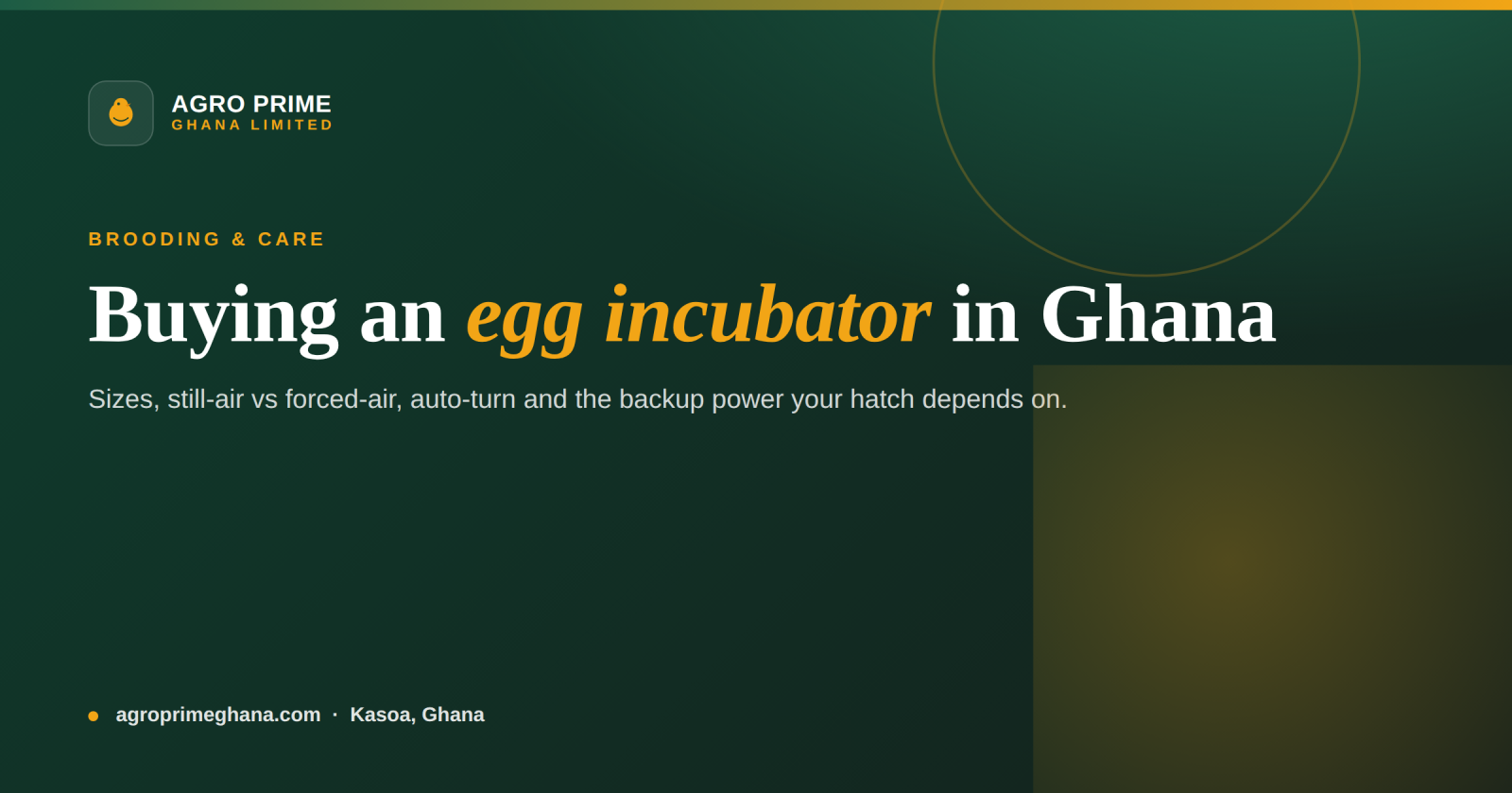Buying an Egg Incubator in Ghana: Sizes, Auto-Turn & Backup Power — Agro Prime Ghana