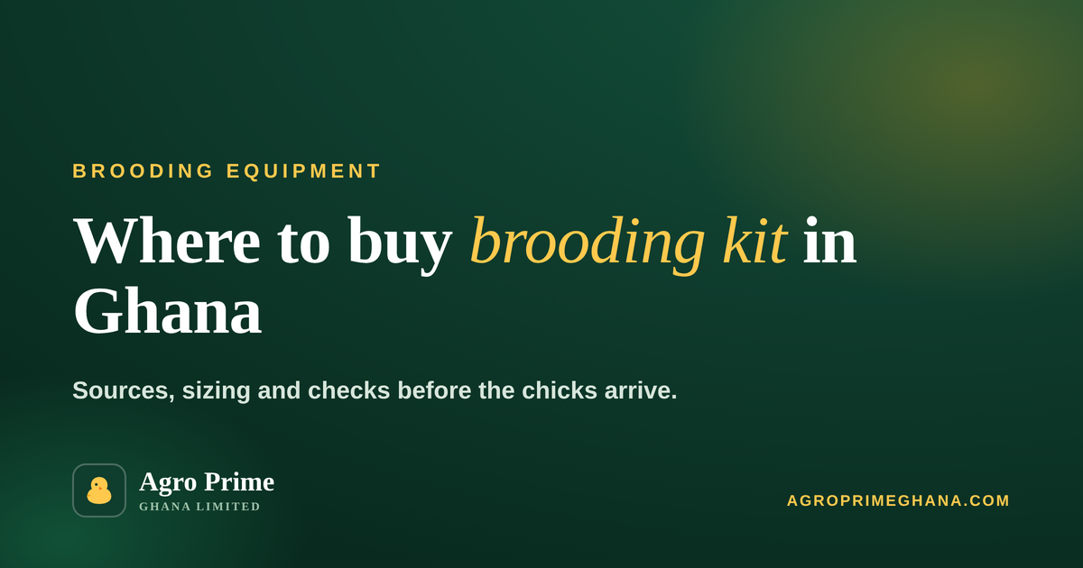 Where to Buy Brooding Equipment in Ghana — Agro Prime Ghana